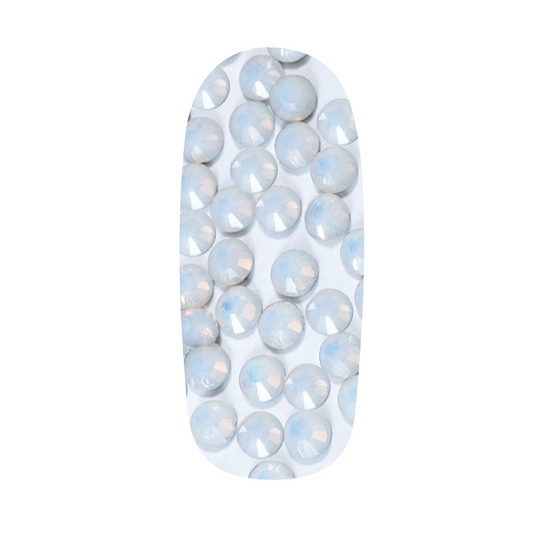 White Nail Rhinestones | Opalescent Nail Blings | Candy Coat