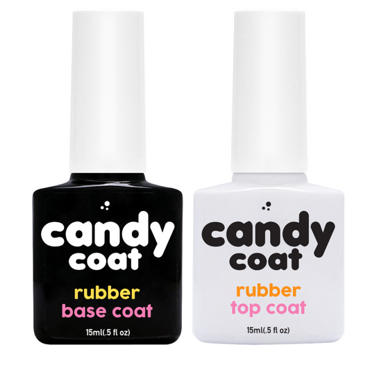 Rubber Gel Base Coat & Rubber Top Coat Duo 15ml