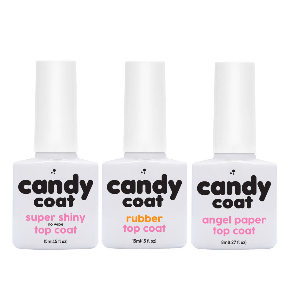 Top Trio - Velvet, Matte, Rubber Top Coat 8ml